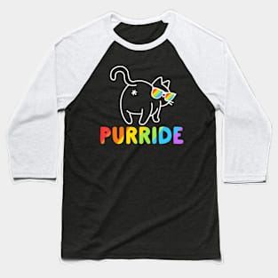 Purride Cat Gay LGBT Pride  Women Men Baseball T-Shirt